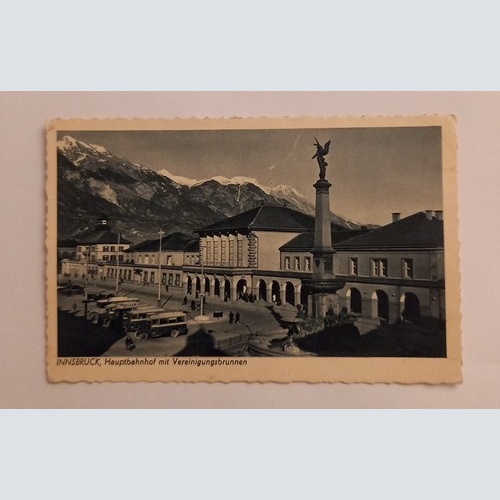 Innsbruck Hauptbahnhof Bus  Vereinigungsbrunnen Bahnhof Auto  600063A gr D