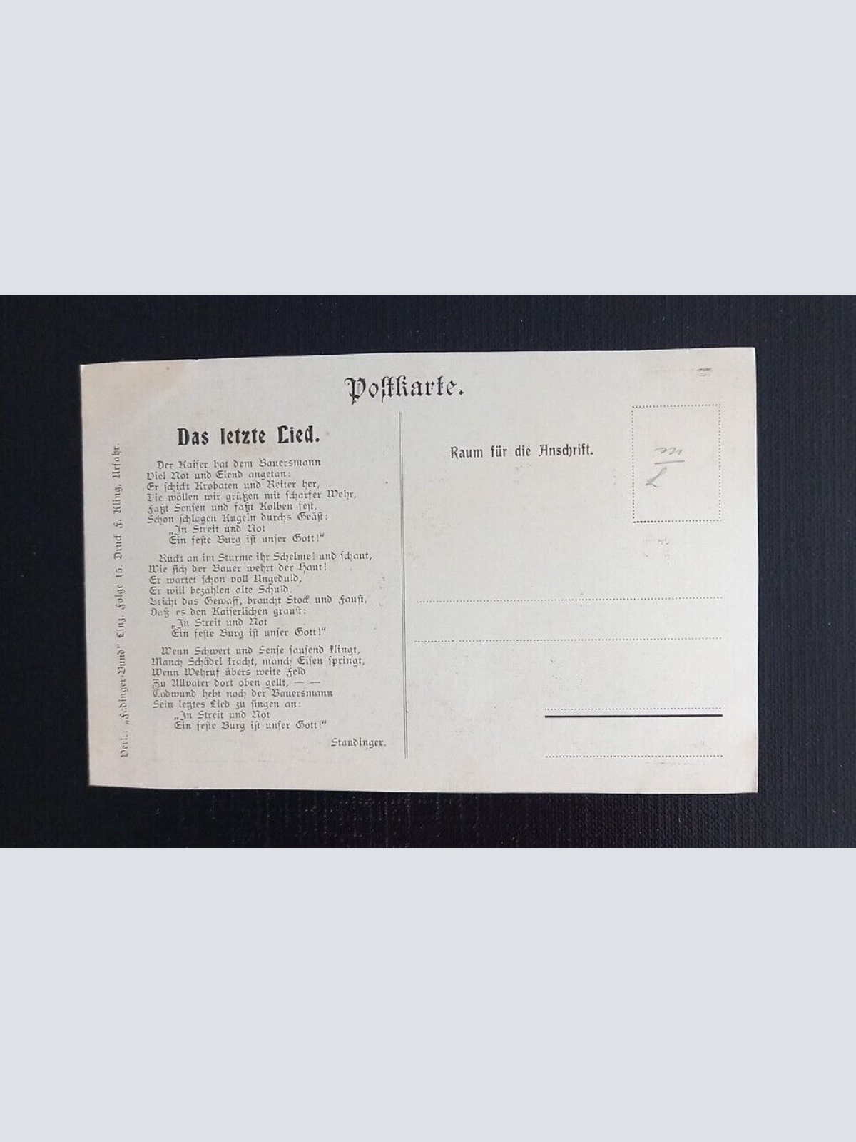 Staudinger Das Letzte Lied 650122 G