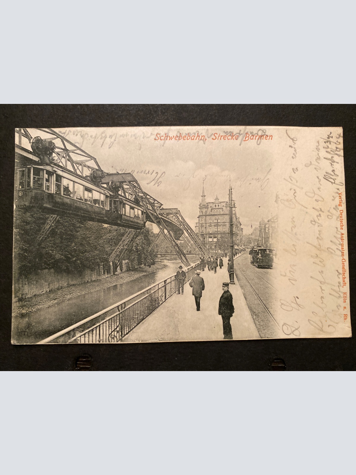 Schwebebahn Strecke Barmen um 1904  Tramway Straßenbahn 80196