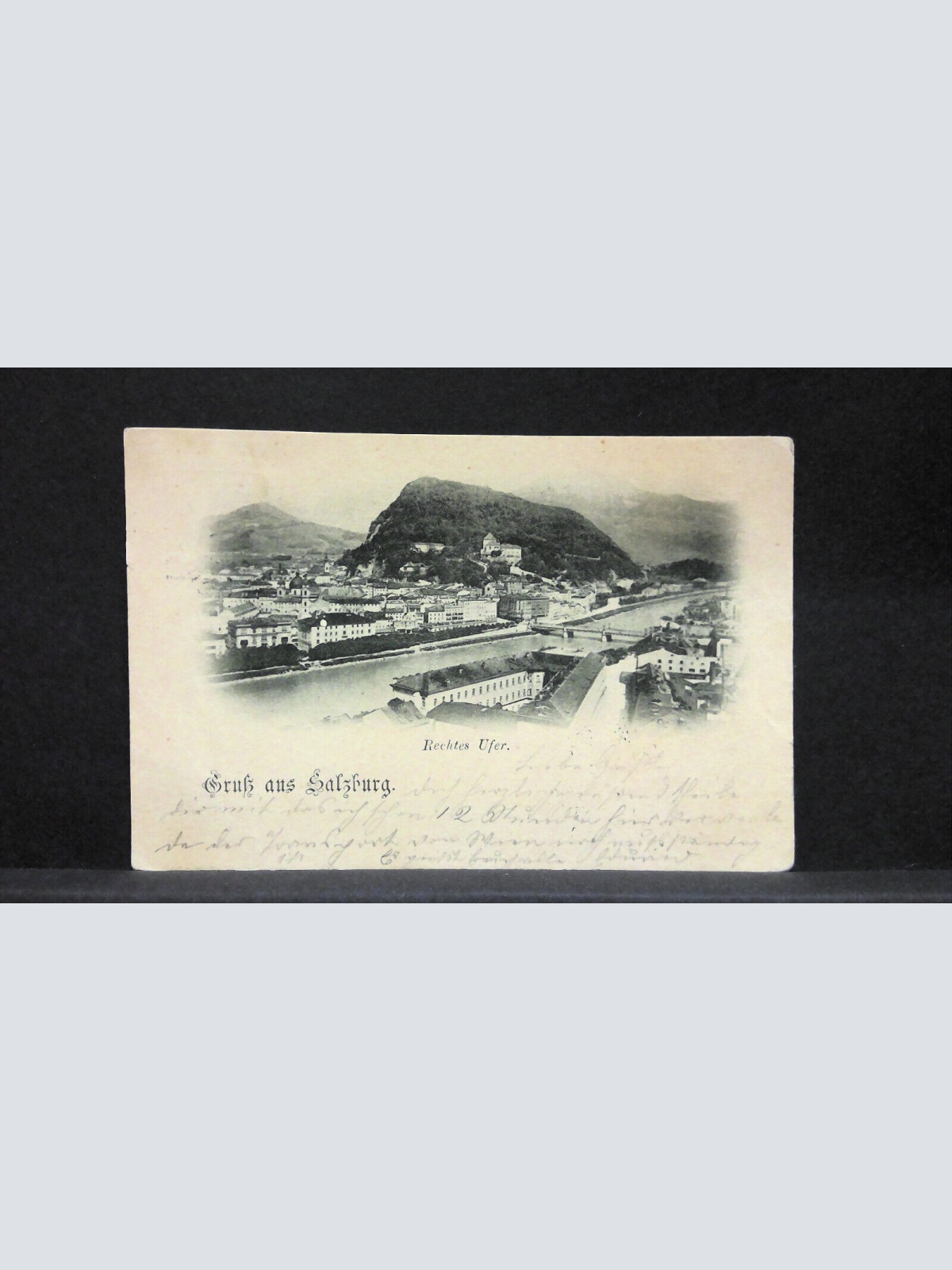 Gruss aus Salzburg rechtes Salzachufer Kapuzinerberg JW5841