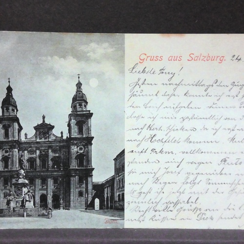 Gruss aus Salzburg Domplatz Mondkarte JW5851