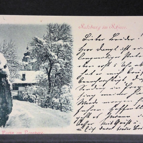 Salzburg im Schnee Winter Partie am Nonnberg JW165583