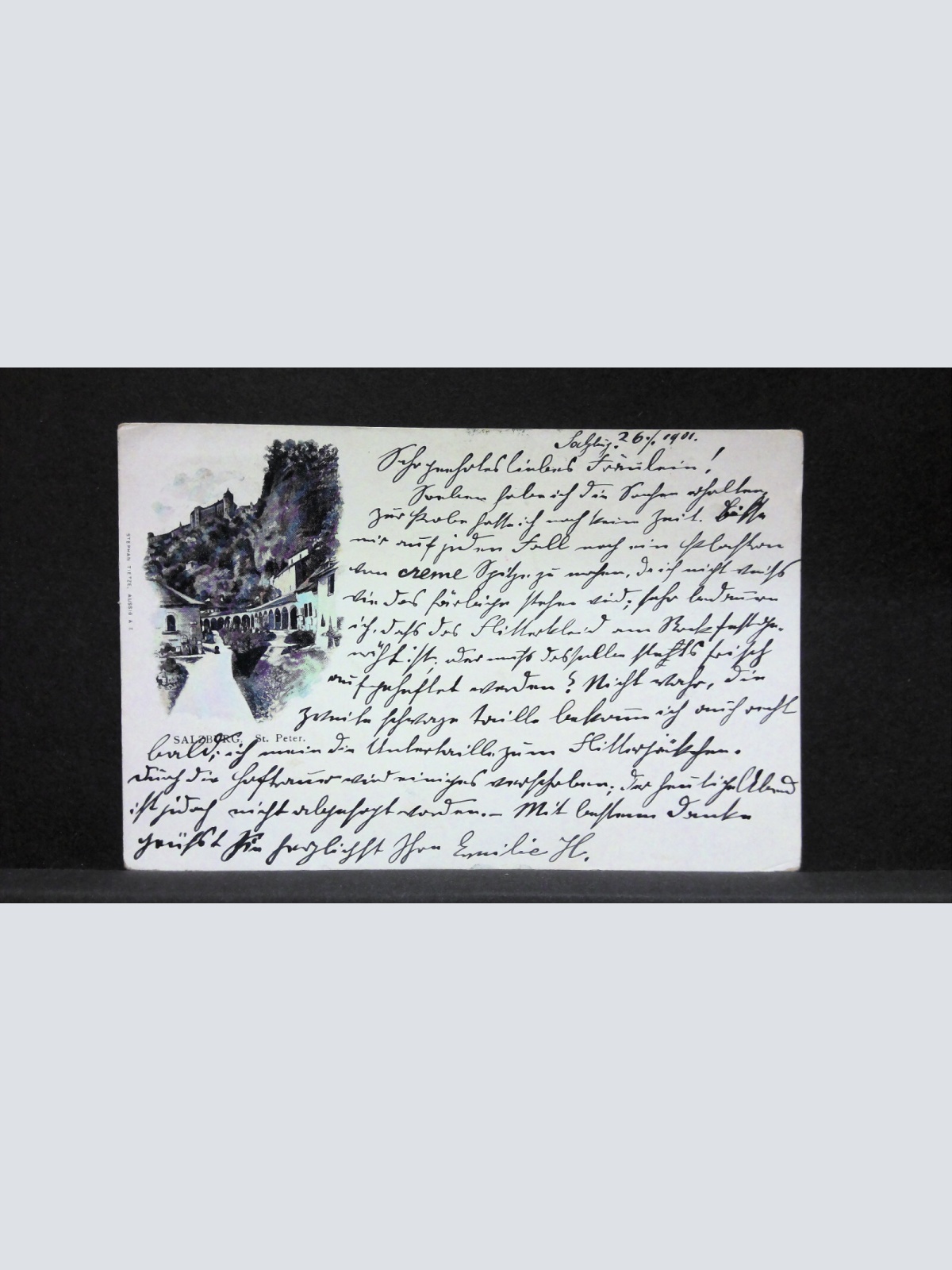 Salzburg St Peter Zeichnung Kloster JW165598