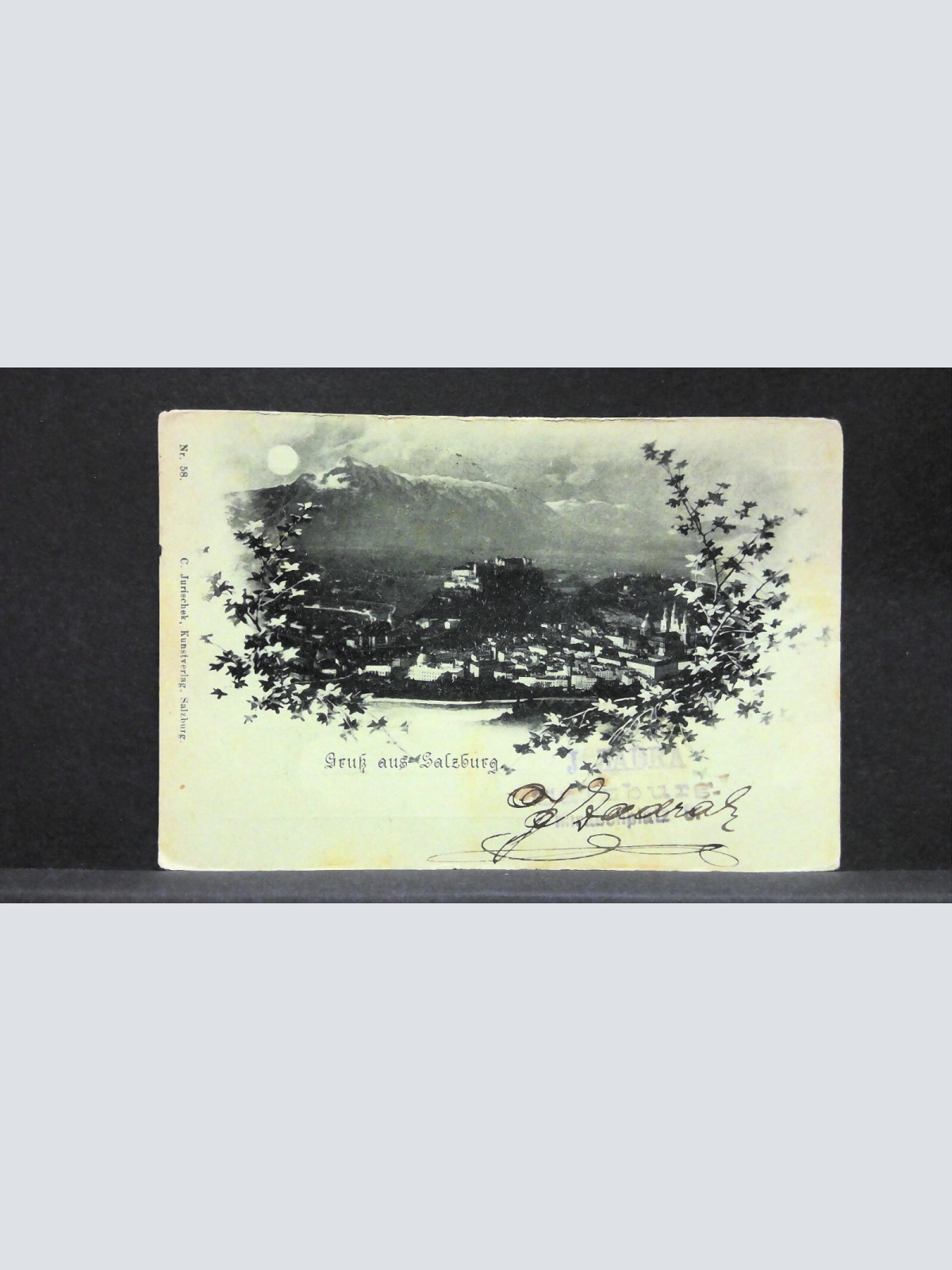 Gruß aus Salzburg Berge Mondkarte JW2123
