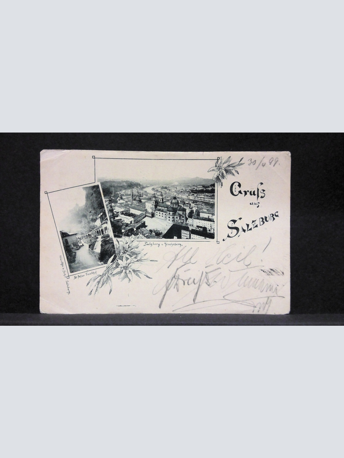 Gruss aus Salzburg Friedhof St Peter Mönchsberg JW5821