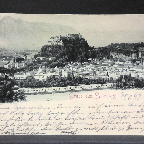 Gruss aus Salzburg  Schloss Hohensalzburg 1897 JW20