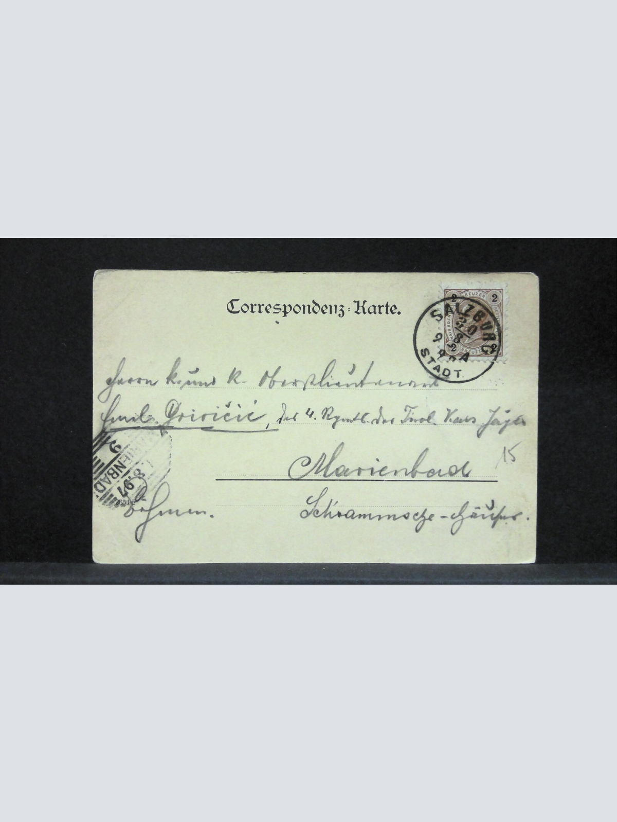 Gruss aus Salzburg  Schloss Hohensalzburg 1897 JW20