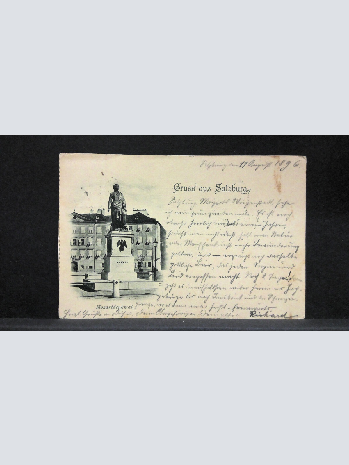 Mozartdenkmal Gruss aus Salzburg JW 5811