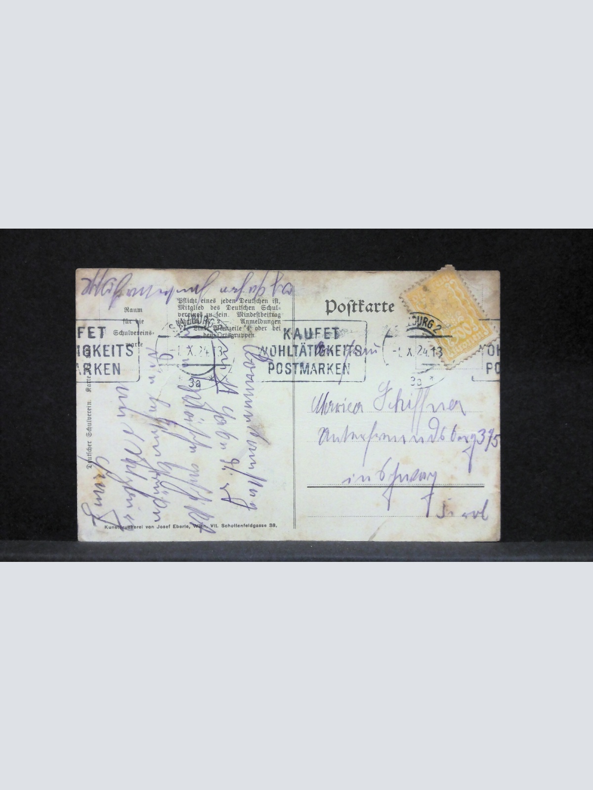 Salzburg Deutscher Schulverein 1880 Zeichnung Künstlerkarte JW5731