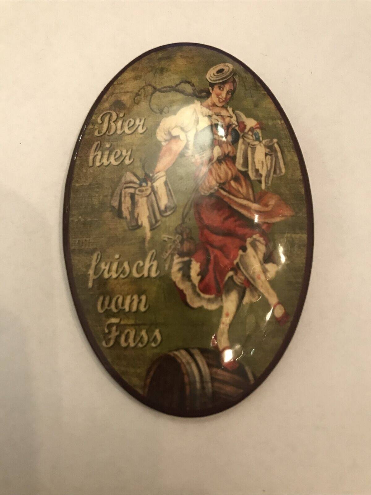 K&k nostalgie flaschenöffner magnetisch bier hier frisch vom fass 7x4,5cm