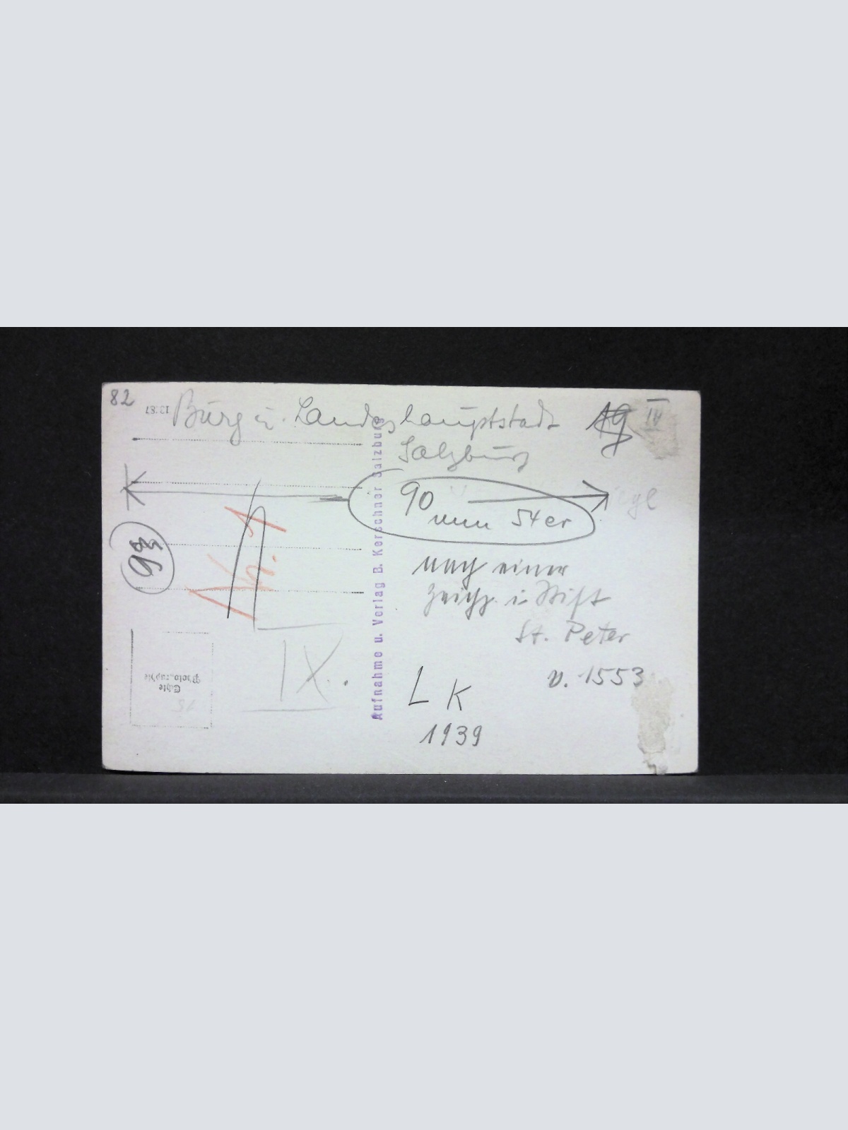 Salzburg Zeichnung Schloss Hohensalzburg JW5681