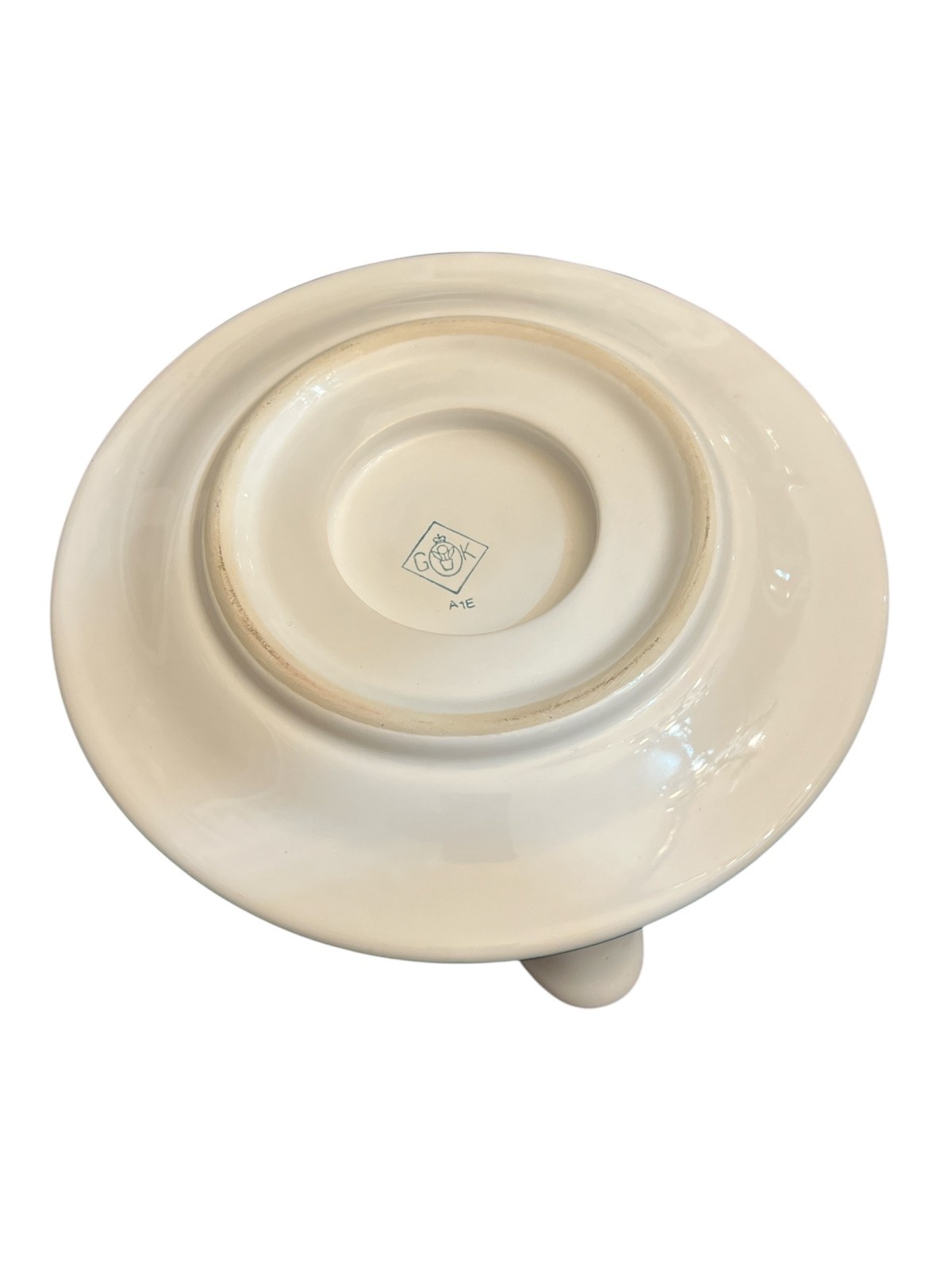 Gmundner Keramik Grüner Hirsch Sauciere mit Unterteller