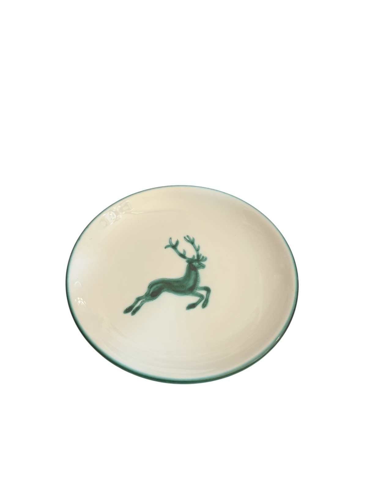 Gmundner Keramik Grüner Hirsch Dessrtteller flach