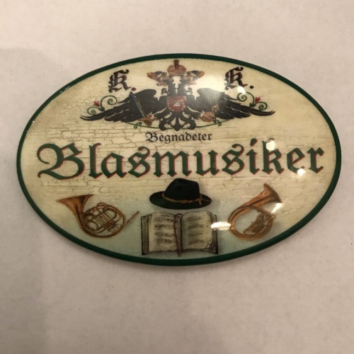 K&k nostalgie flaschenöffner magnetisch blasmusiker 7x4,5cm