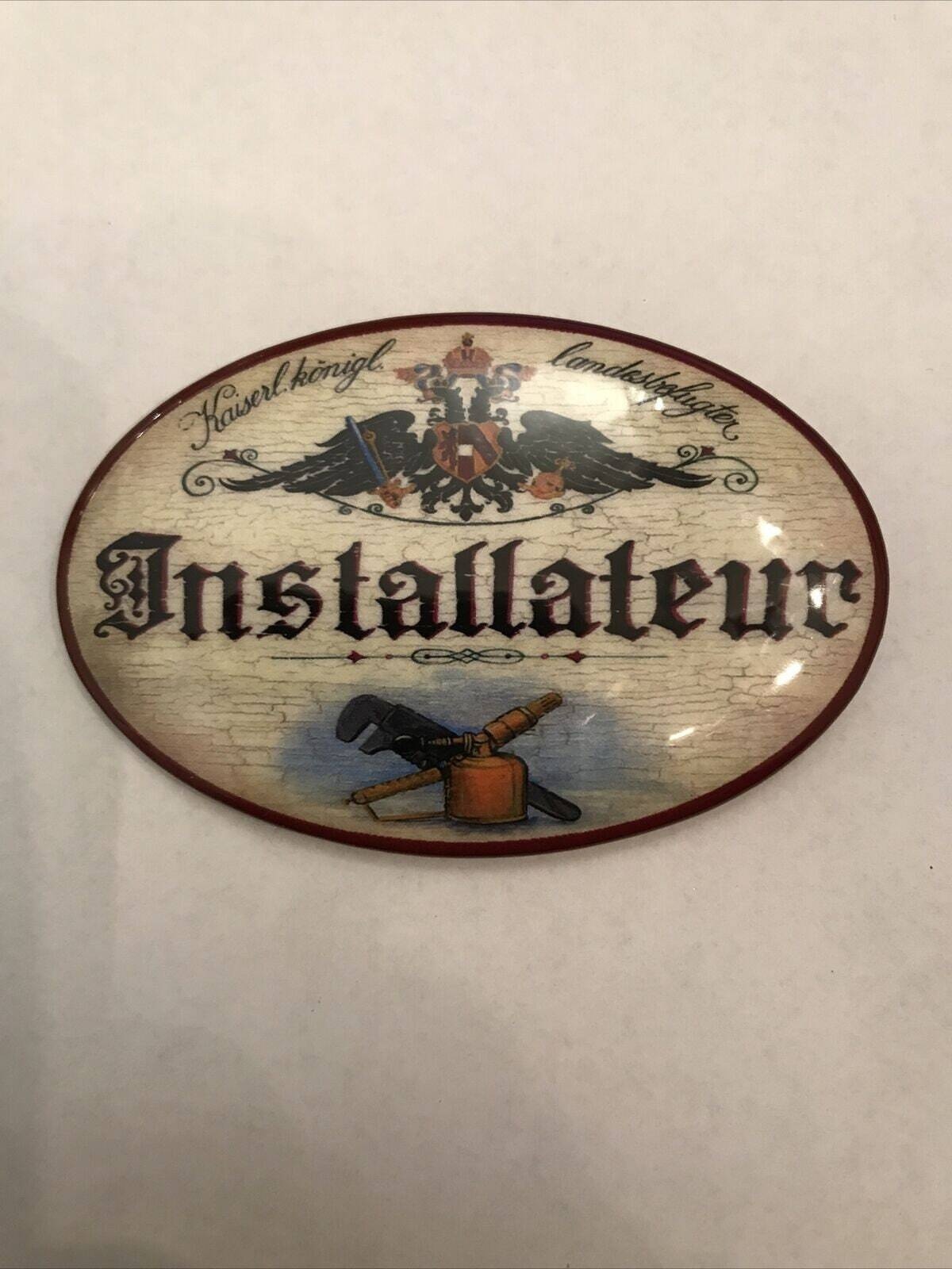 K&k nostalgie flaschenöffner magnetisch installateur 7x4,5cm