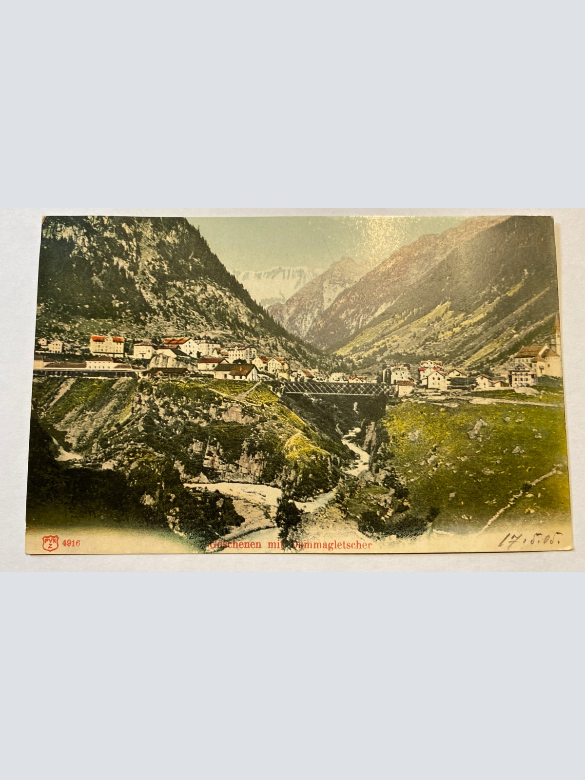 Göschenen mit Gletscher 84002