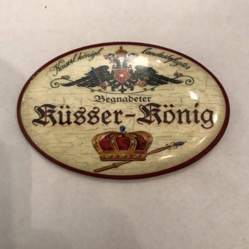 K&k nostalgie flaschenöffner magnetisch küsser- könig 7x4,5cm