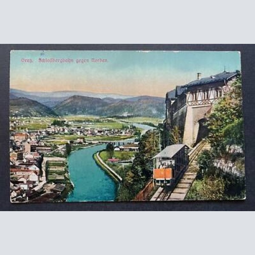 Graz schloßbergbahn g.norden stadt zug mur fluss steiermark österreich 402375 th