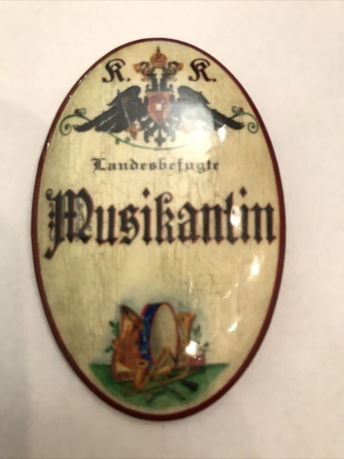 K&k nostalgie flaschenöffner magnetisch musikantin 7x4,5cm