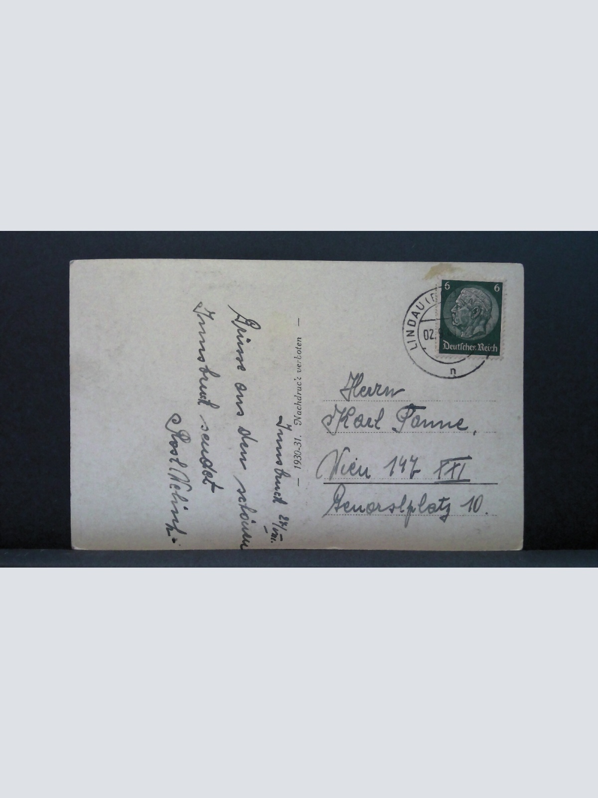 Hafelekarbahn Tirol Gipfel mit Seegrubenspitze Solsteingruppe JW 650434 C