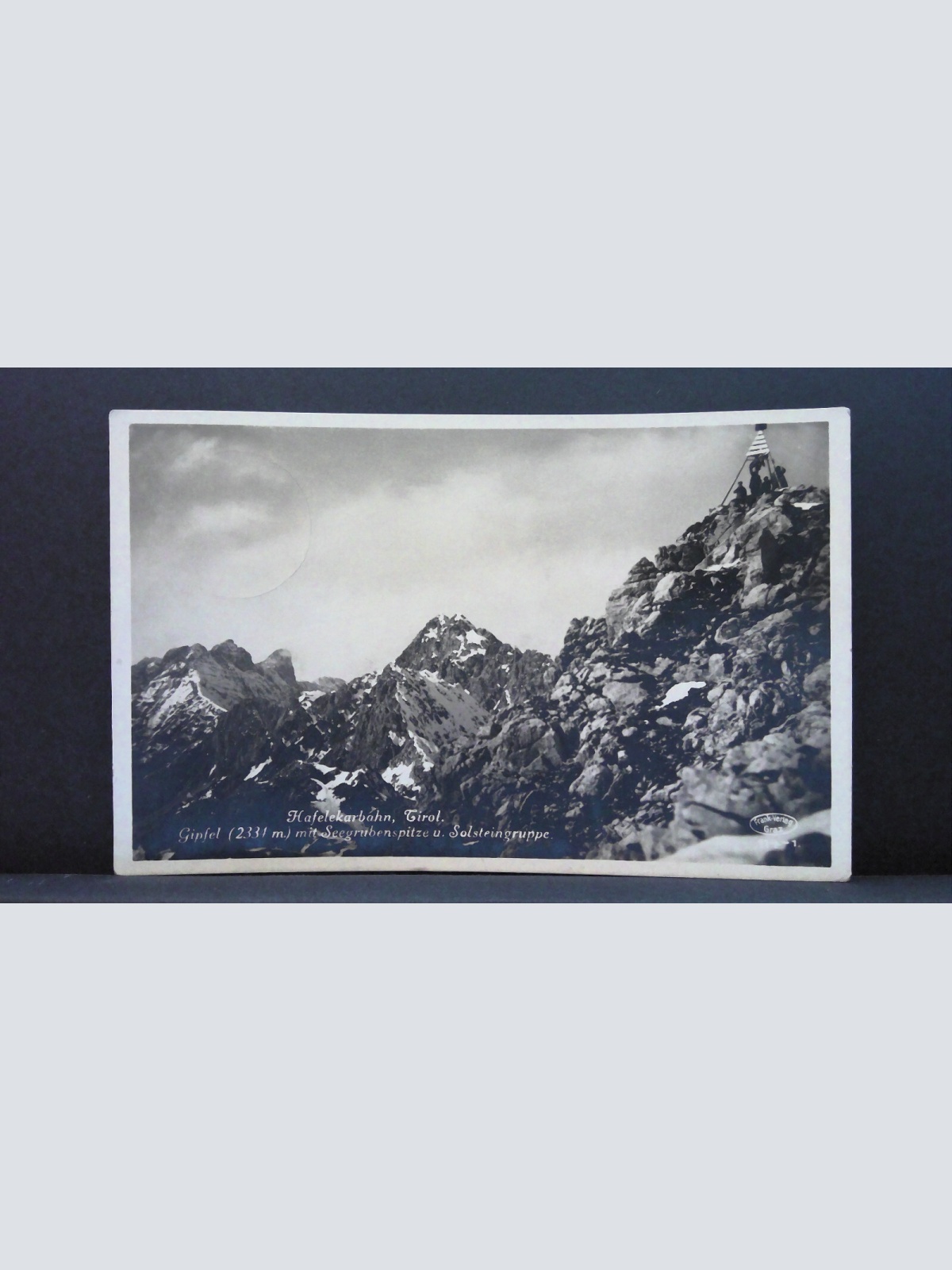 Hafelekarbahn Tirol Gipfel mit Seegrubenspitze Solsteingruppe JW 650434 C