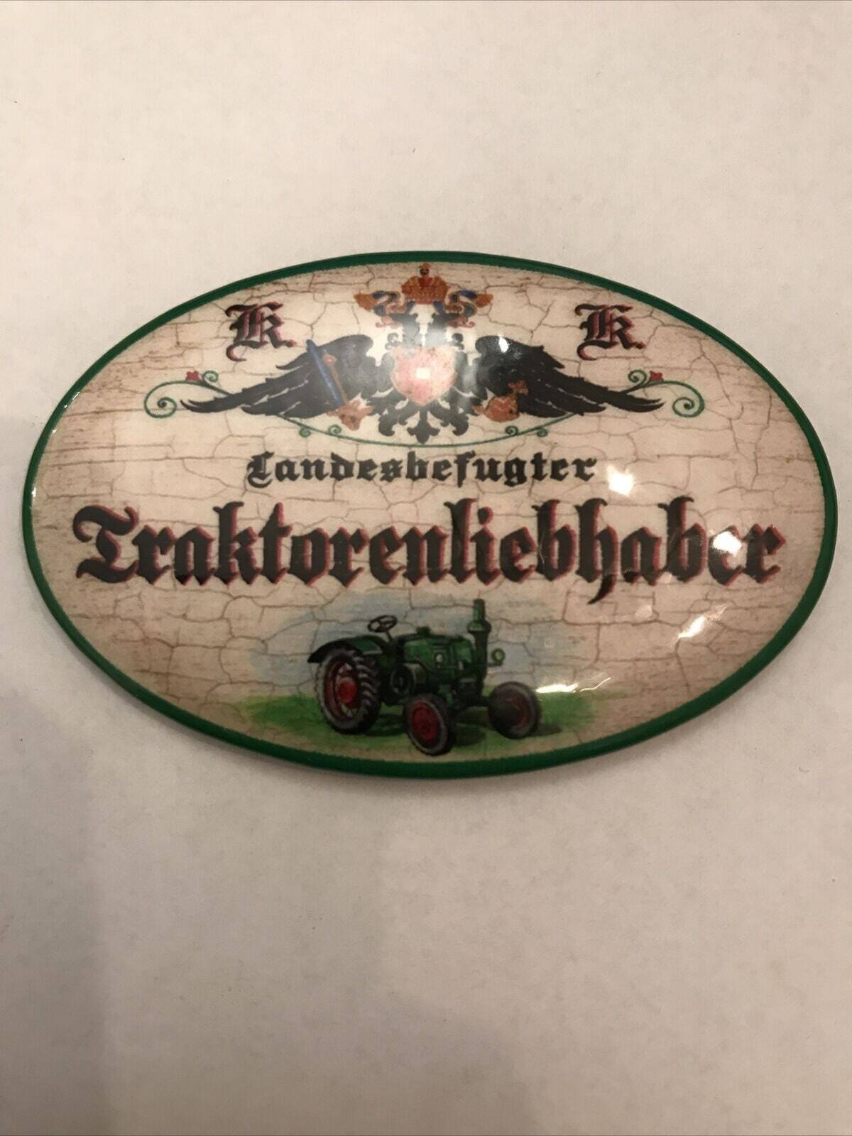 K&k nostalgie flaschenöffner magnetisch traktorenliebhaber 7x4,5cm