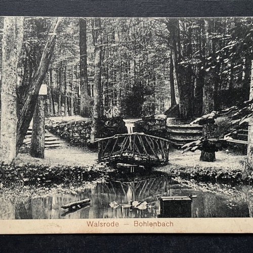 Walsrode Bohlenbach Teich Brücke Wald Baum Niedersachsen Deutschland 401007 A