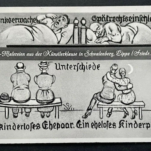 Unterschiede Paare Cartoon Gasthof Künstlerklause Schwalenberg Lippe D 401013 A