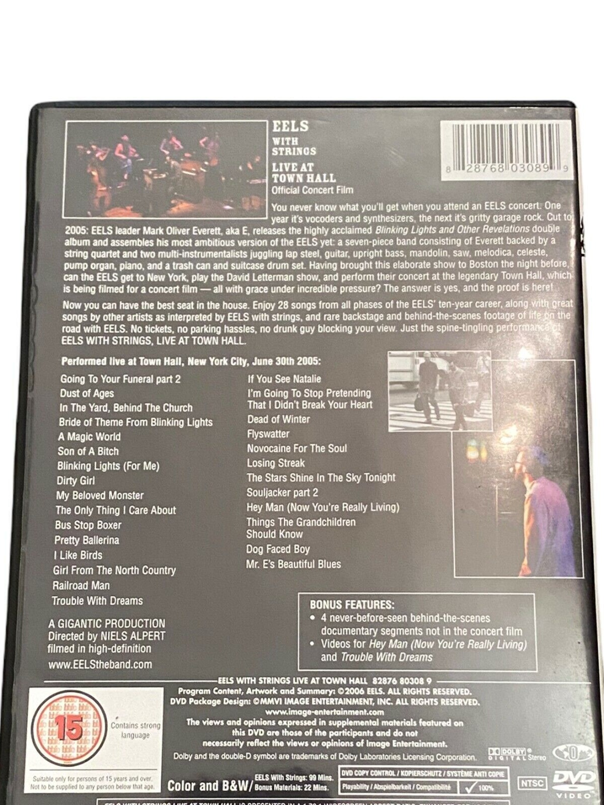 1530 Sony EELS WITH STRINGS - LIVE AT TOWN HALL HC OFFICIAL CONCERT FILM