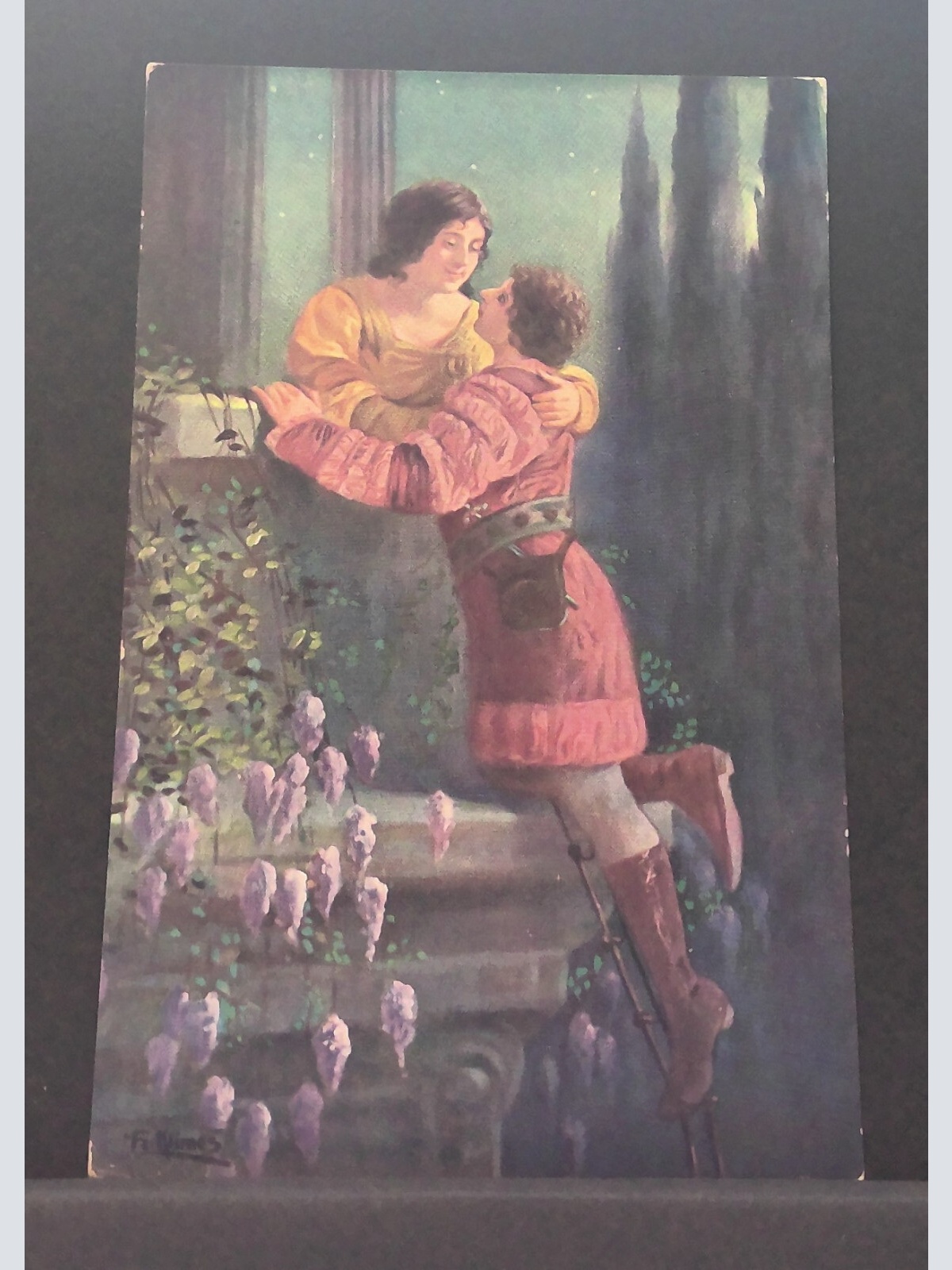 F Limes Heimliche Liebe Amour secret Romeo & Julia Mond Gemälde JW 650395 C