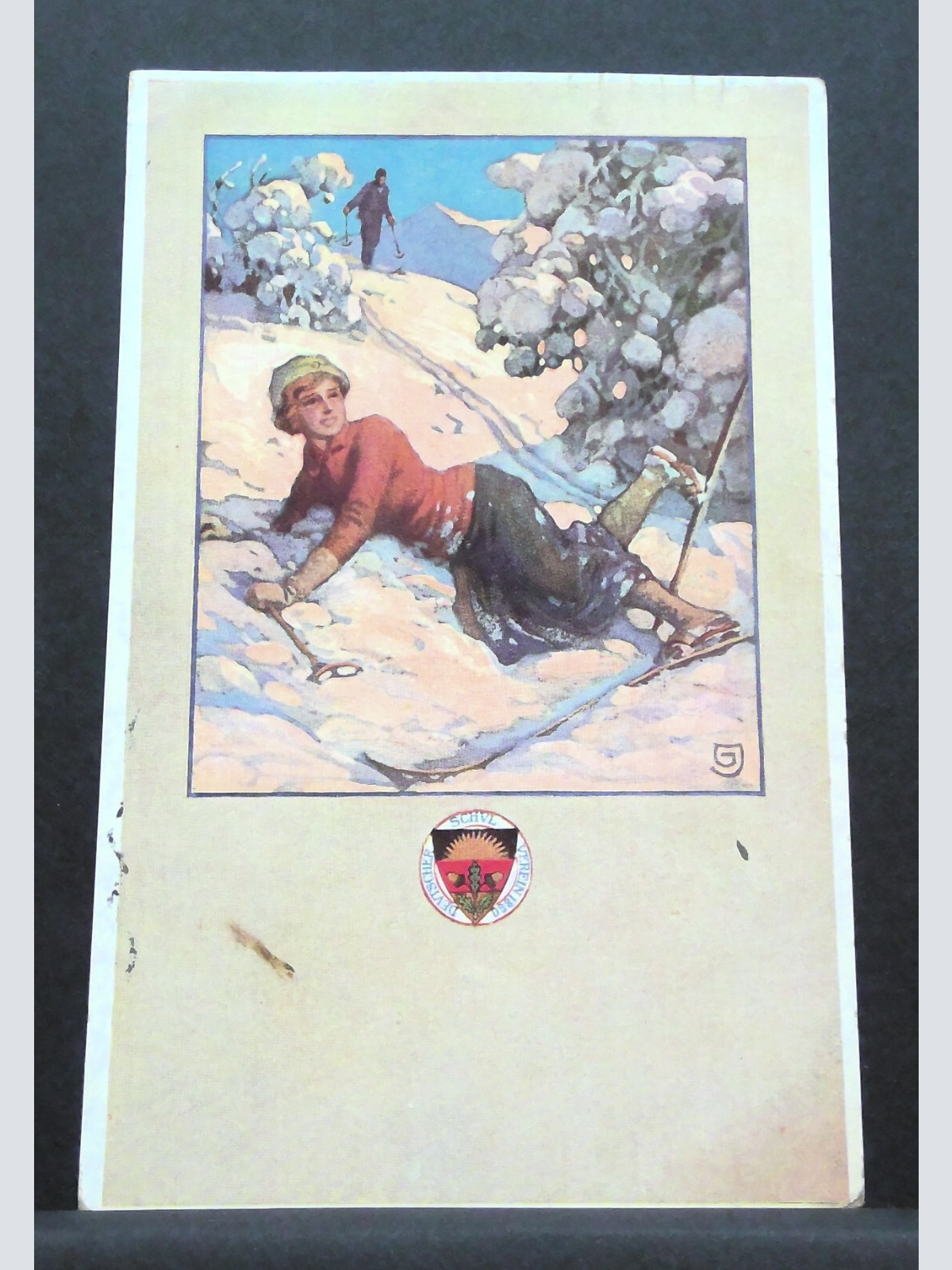 Deutscher Schulverein Skisport Gemälde JW 400264 C