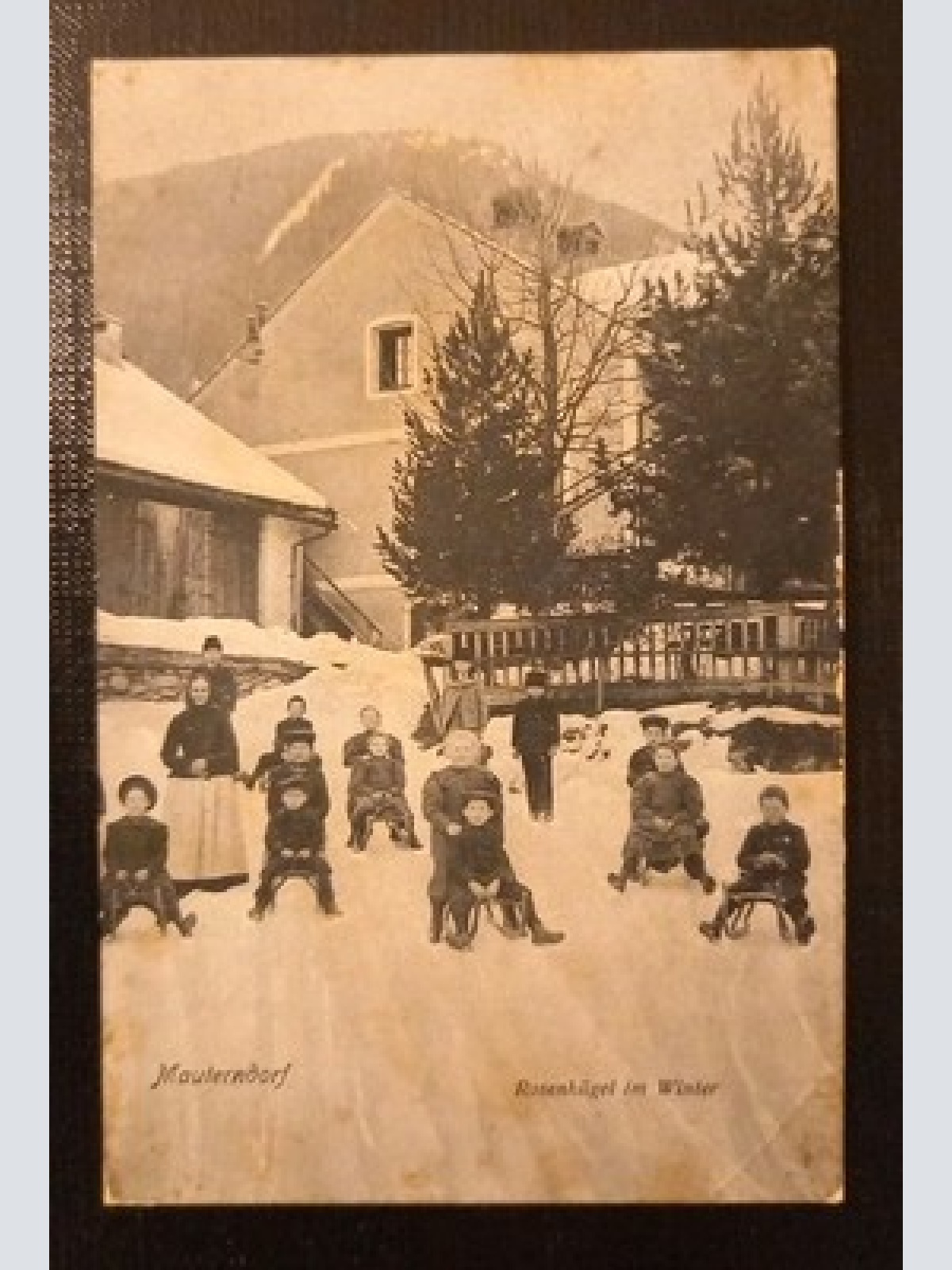 Mauterndorf Lungau Rosenhügel Kinder Mit Schlitten Salzburg 5546  Gr1  C