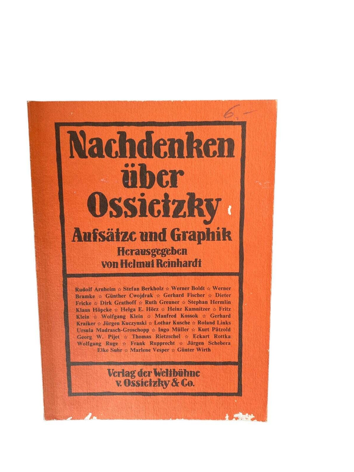 4427 NACHDENKEN ÜBER OSSIETZKY. AUFSÄTZE UND GRAPHIK +Abb
