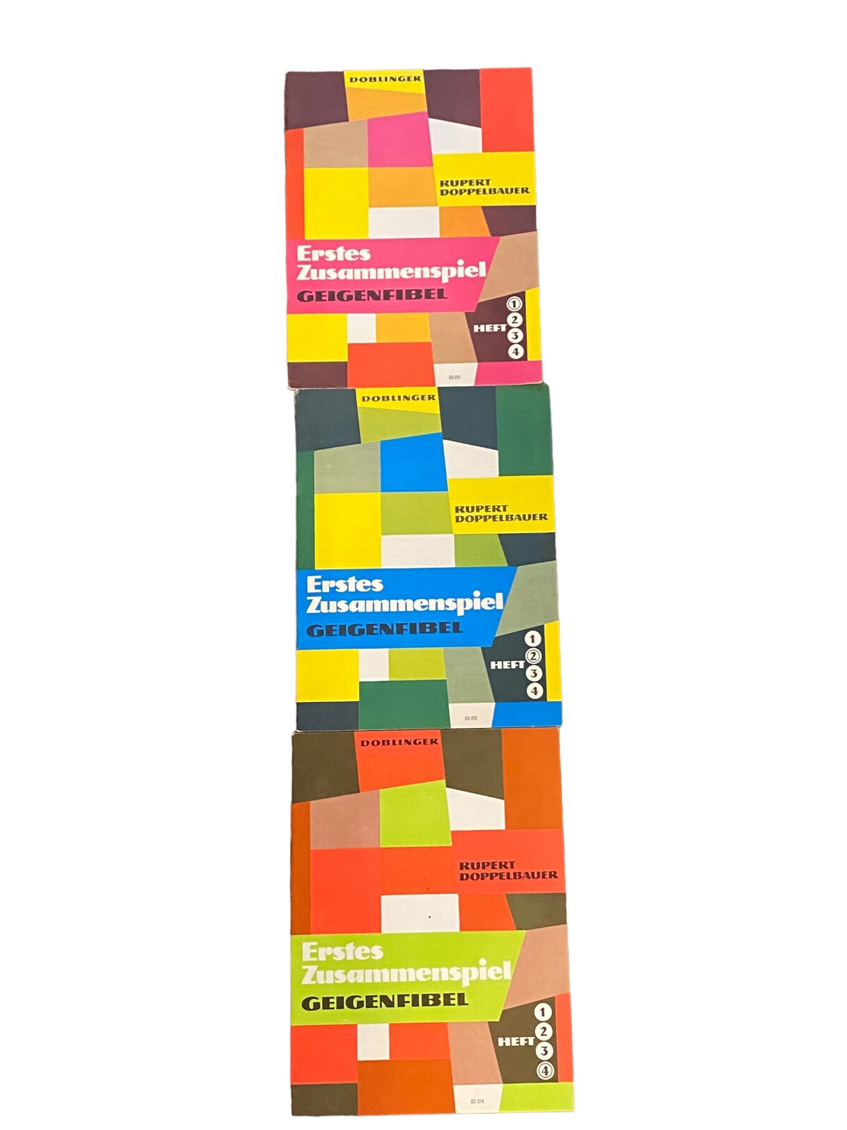 3483 Doppelbauer ERSTES ZUSAMMENSPIEL: GEIGENFIBEL. HEFTE 1, 2, 4; +Abb 3 Bde