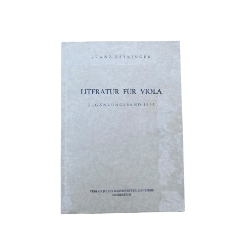 Franz Zeyringer LITERATUR FÜR VIOLA Schönwetter Hartberg