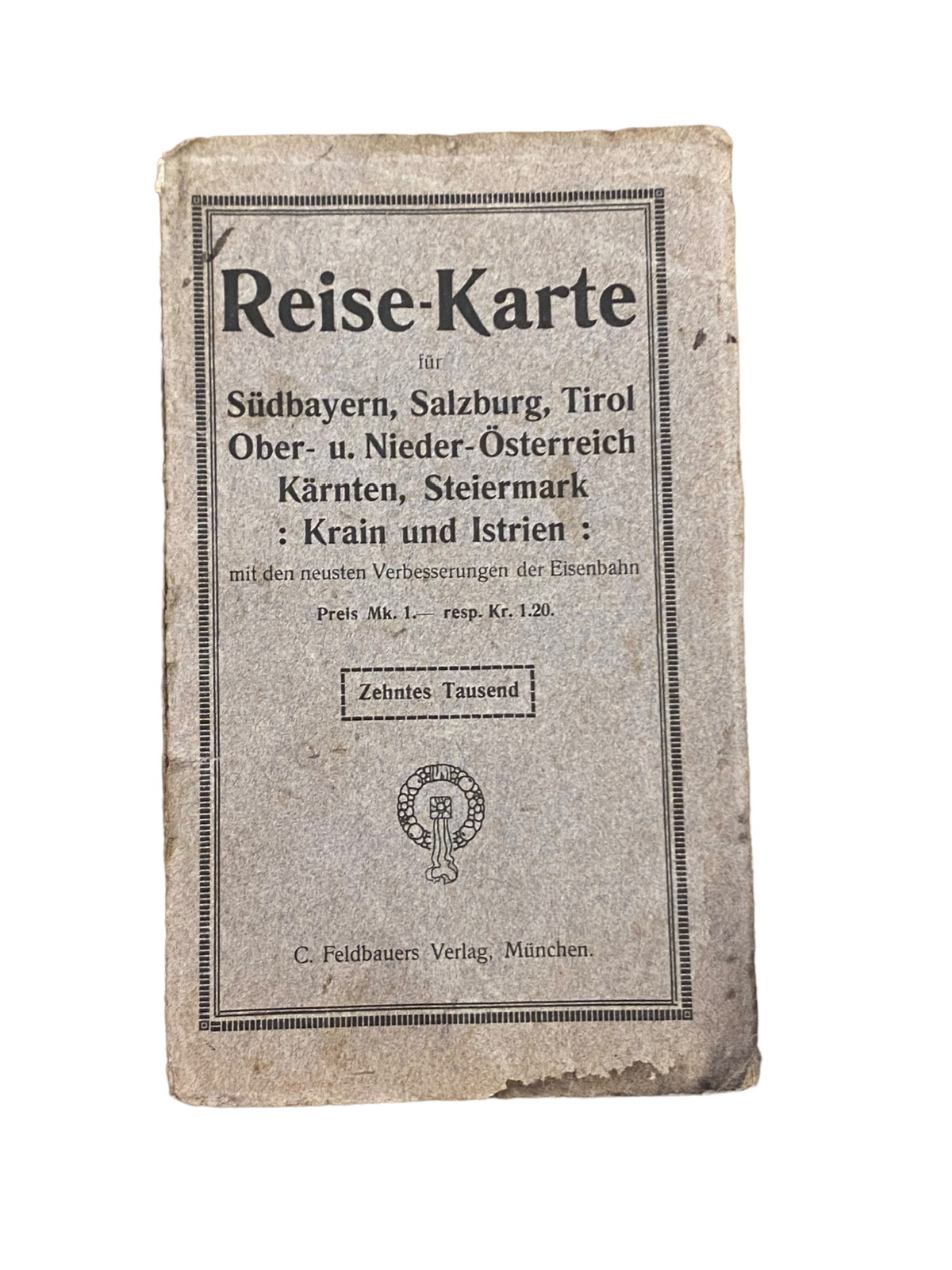 3876 KARTE F SüdBAYERN SZB TIROL OBER/NIEDERÖ. KÄRNTEN STEIERM. KRAIN ISTRIEN