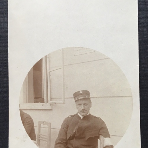 Porträt Soldat Hut Bart Militär Krieg 400873A TH