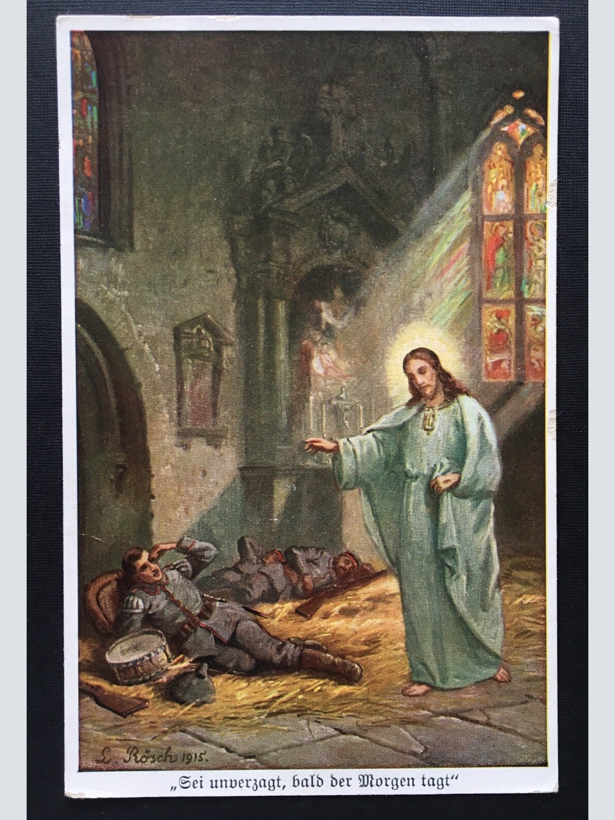 Bald der Morgen tagt (L.Rösch) Jesus Kirche Segen Soldat Militär Krieg 400865 TH