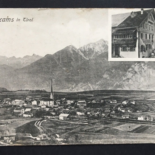 Axams in Tirol Blick auf Ort Dorfplatz Kirche Innsbruck Österreich 400881 TH