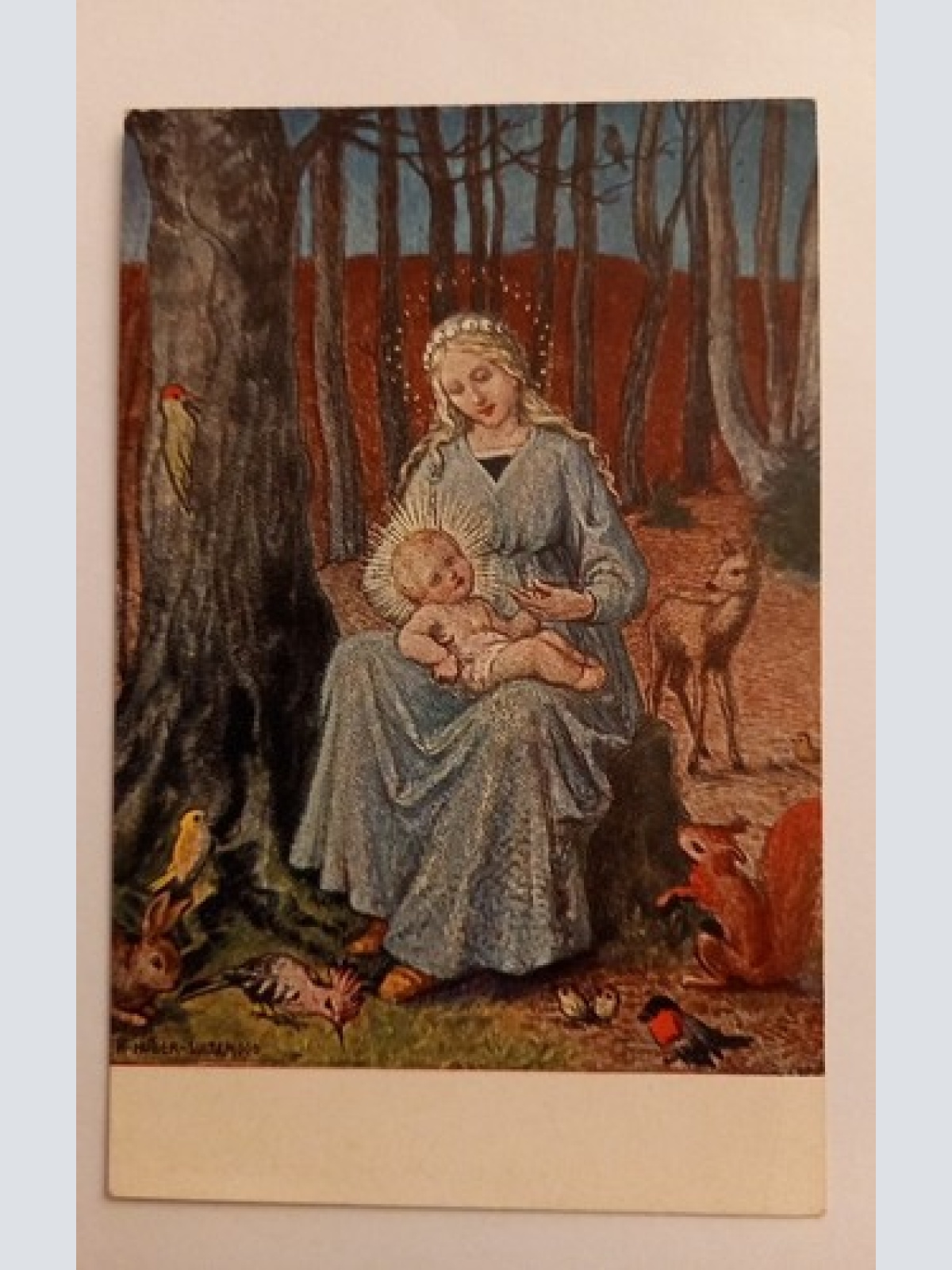 Künstlerkarte  Karte Heilige mit Kind 500058A gr D