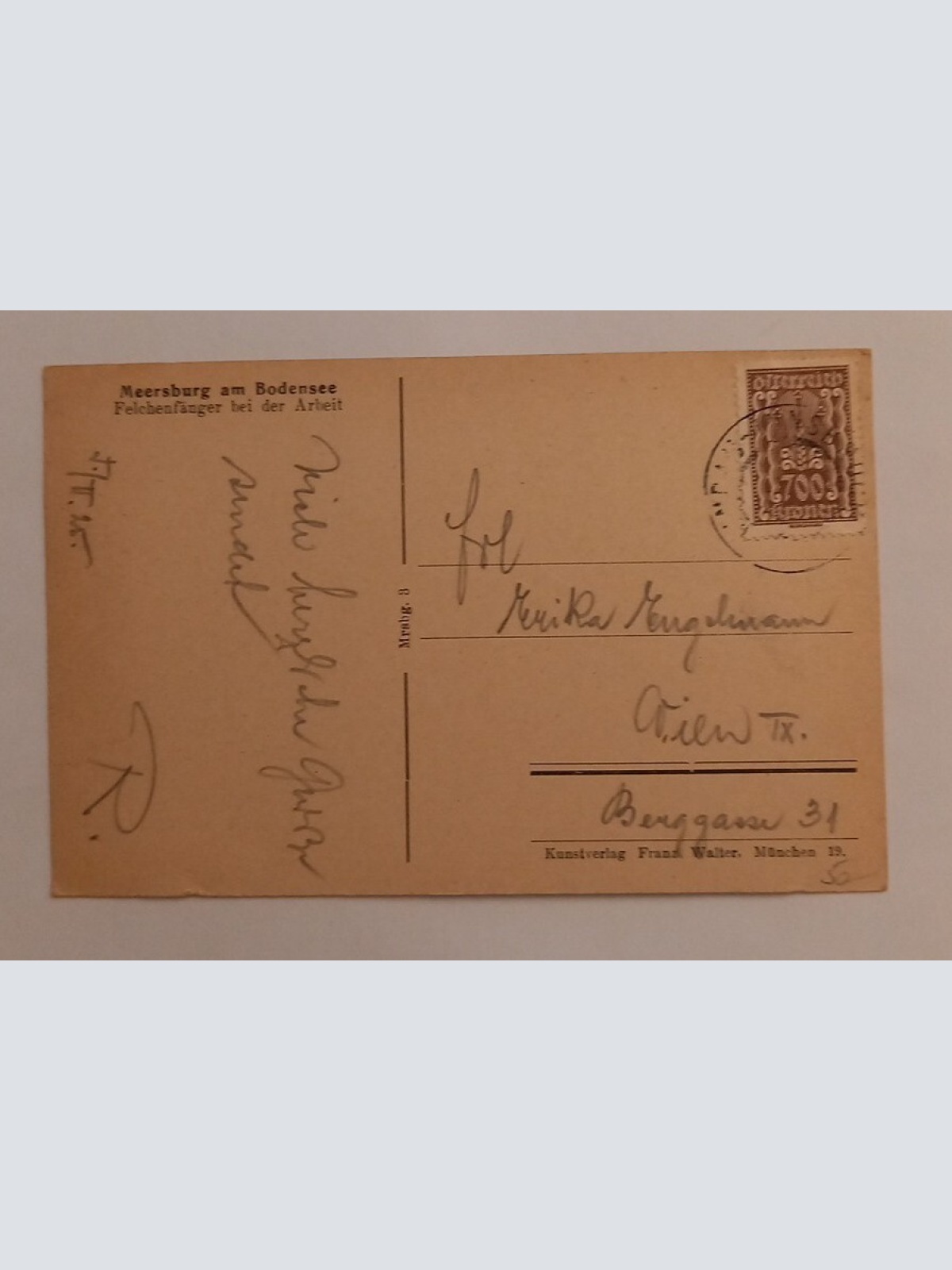 Meersburg am Bodensee 4 Fischer am Boot 600592A gr D