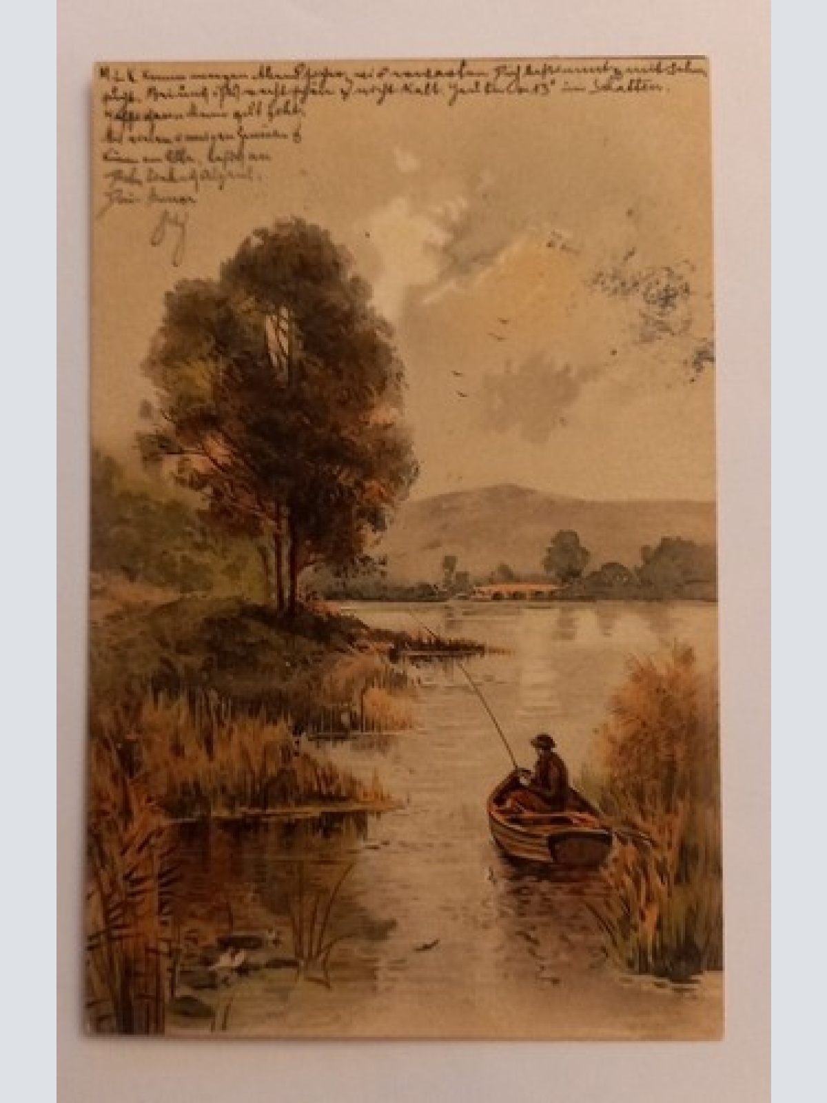 Fischer Angler Künstlerkarte 600597A gr D