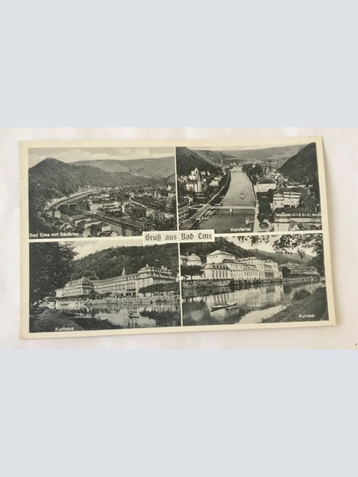 AK, Grußkarte, Rheinland Pfalz, Bad Ems, Kurviertel (110328 BW)