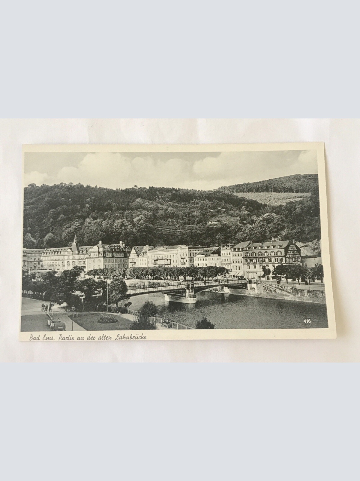 AK, Rheinland Pfalz, Bad Ems, Alte Lahnbrücke (110324 BW)