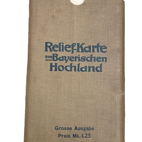 2842 RELIEF-KARTE VOM BAYERISCHEN HOCHLAND GROSSE AUSGABE MK.1.25