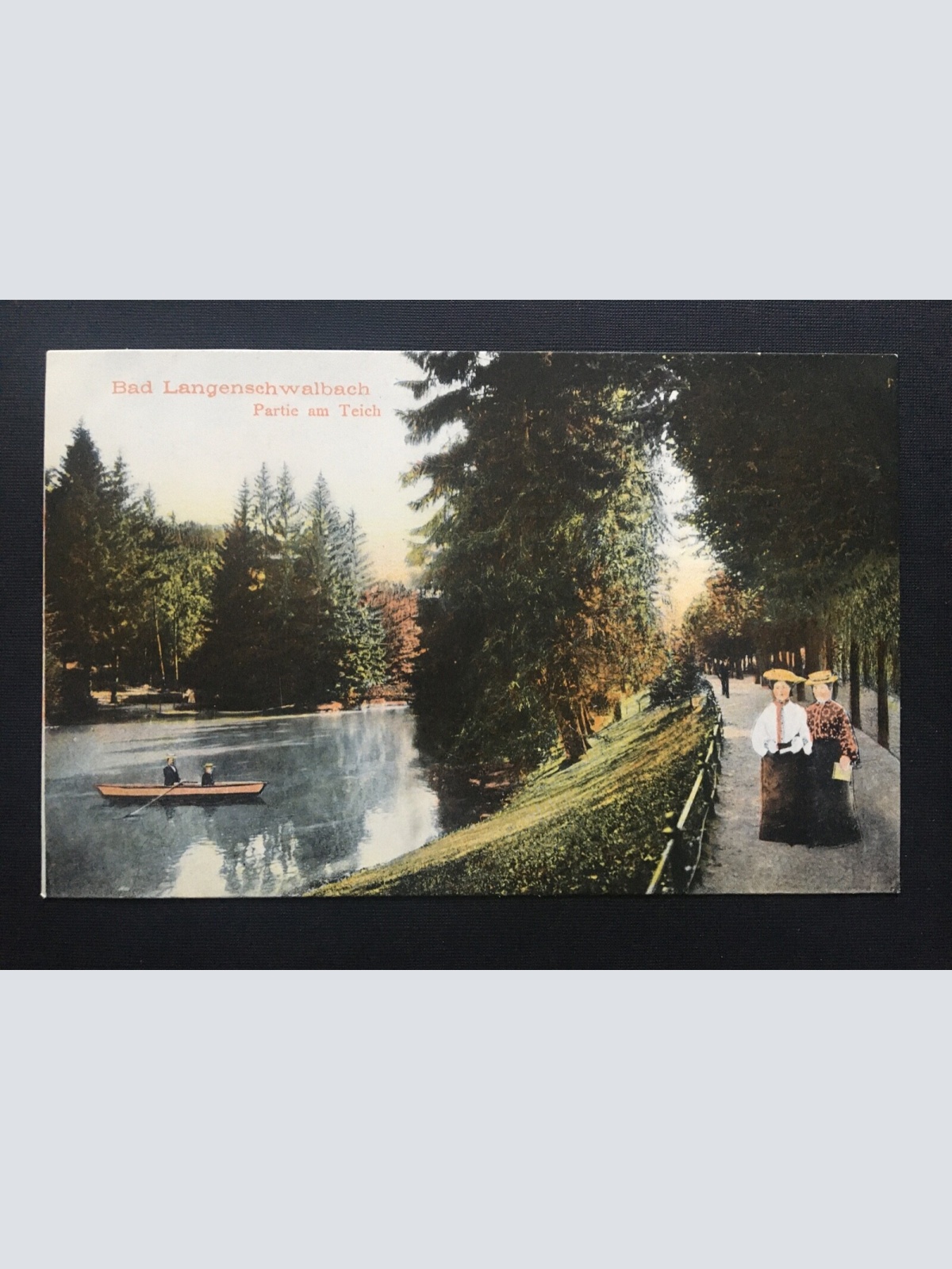 Bad Langenschwalbach - Partie am Teich - Ruderboot - Hessen Deutschland 400408