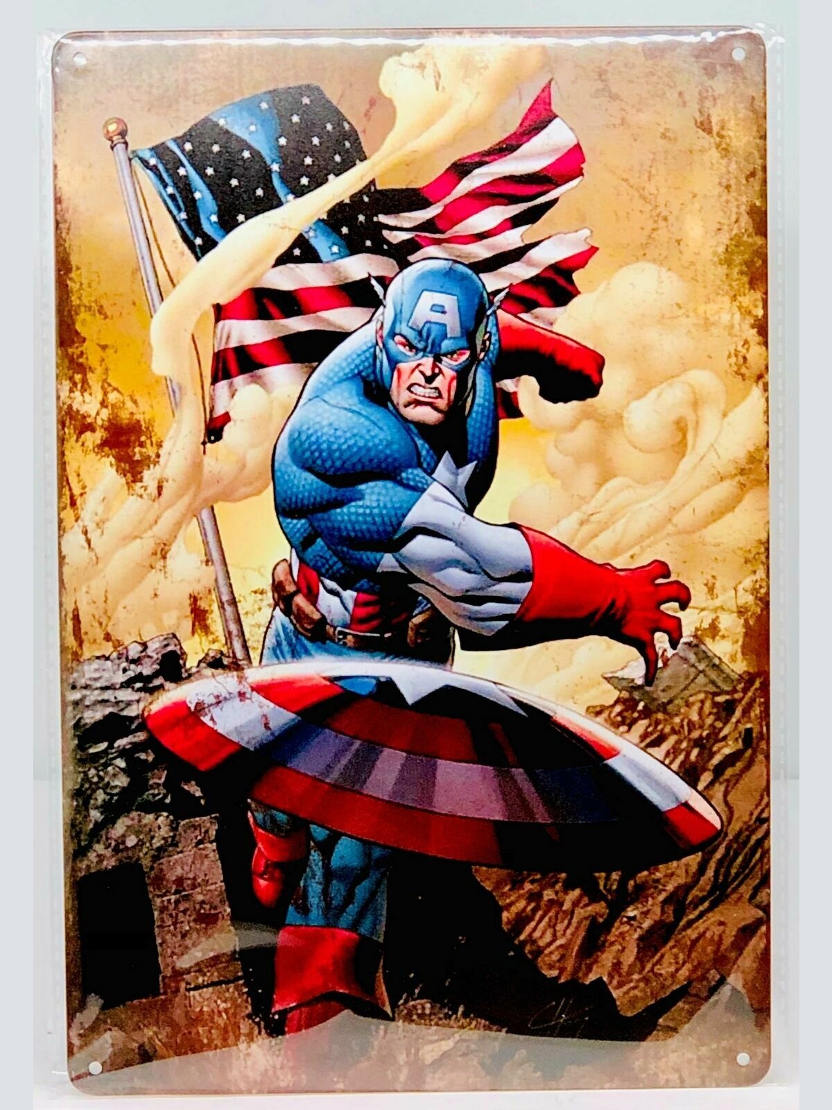 Nostalgie Vintage Retro Blechschild "CAPTAIN AMERICA " 30x20 12057