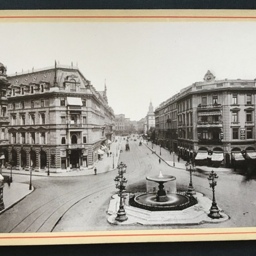 Foto Frankfurt Main Kaiserstrasse Brunnen Deutschland ca.10,8x16,6cm 400921 TH