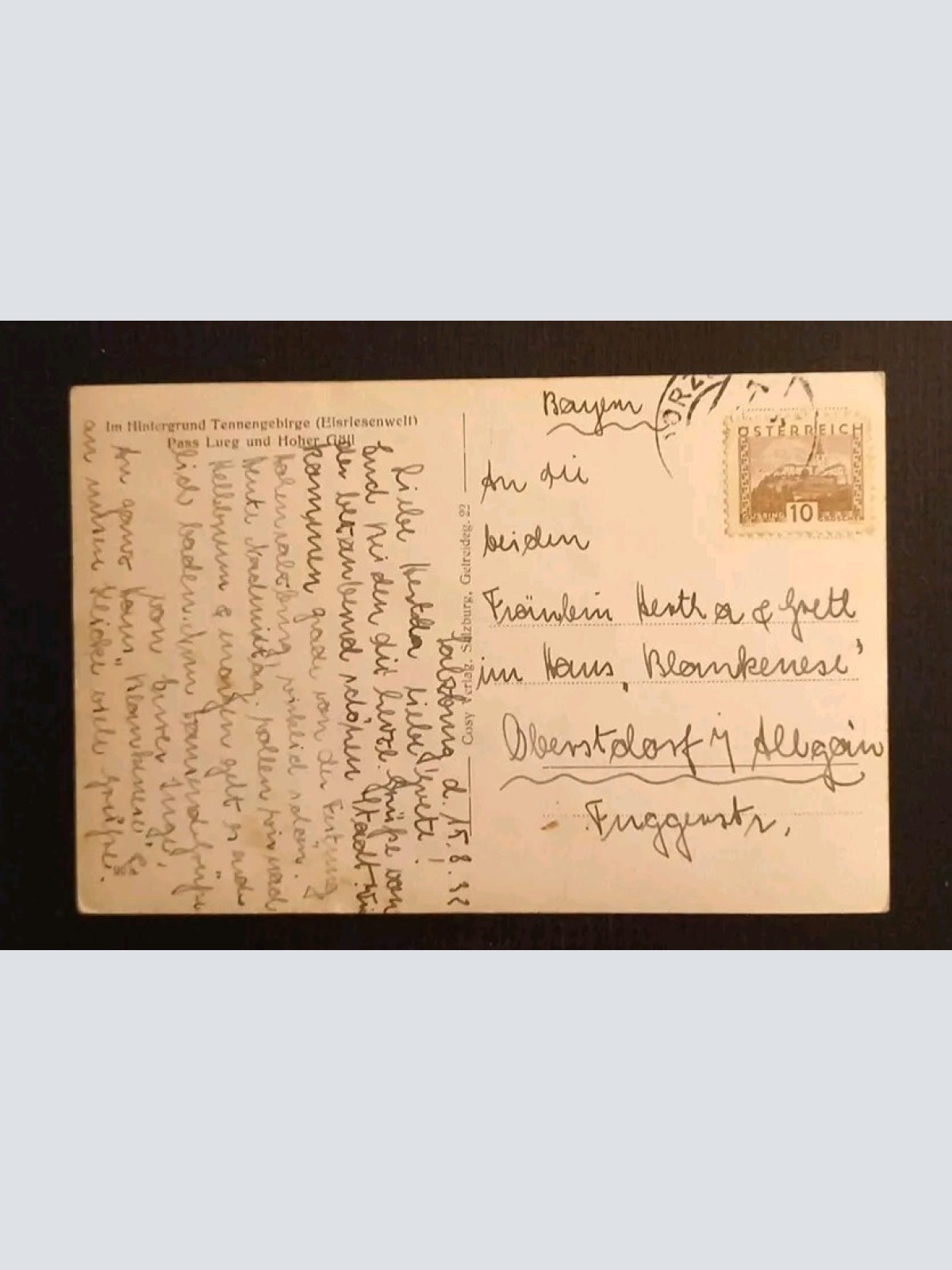 Salzburg Festung Hintergrund Tennengebirge Pass Lueg 600669A gr K