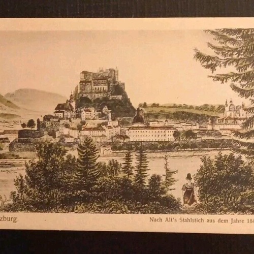 Salzburg Nach Alt's Stahlstich Aus Dem Jahre 1840 600689A gr K